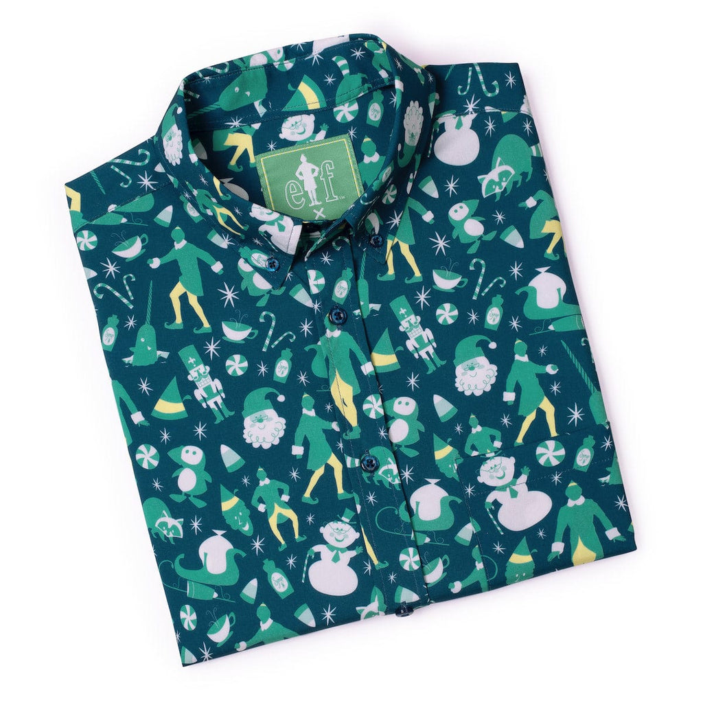 RSVLTS A Little Of Elf-rything KUNUFLEX Short Sleeve Shirt in Green — detail 8