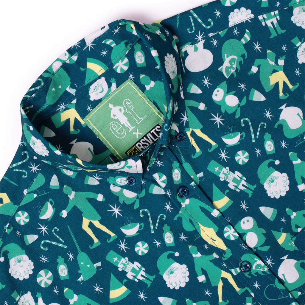 RSVLTS A Little Of Elf-rything KUNUFLEX Short Sleeve Shirt in Green — detail 5