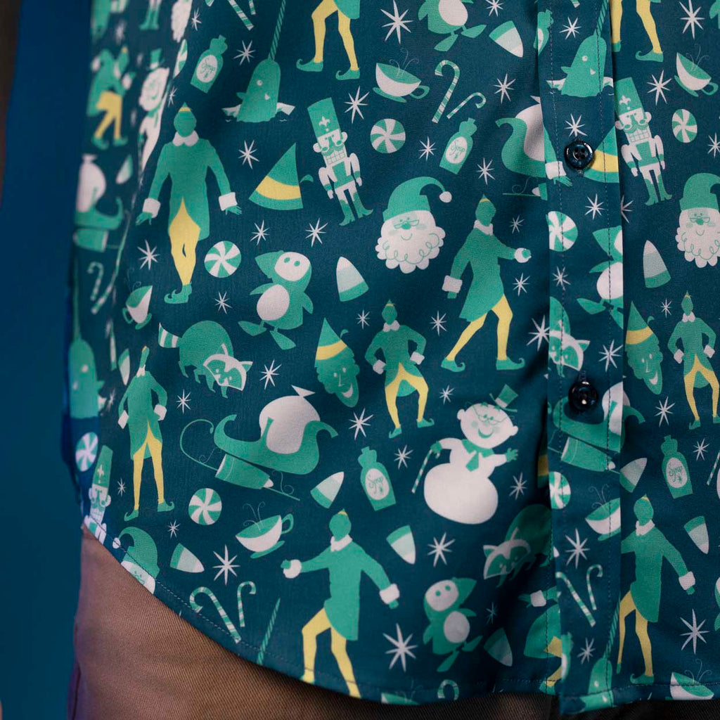 RSVLTS A Little Of Elf-rything KUNUFLEX Short Sleeve Shirt in Green — detail 6