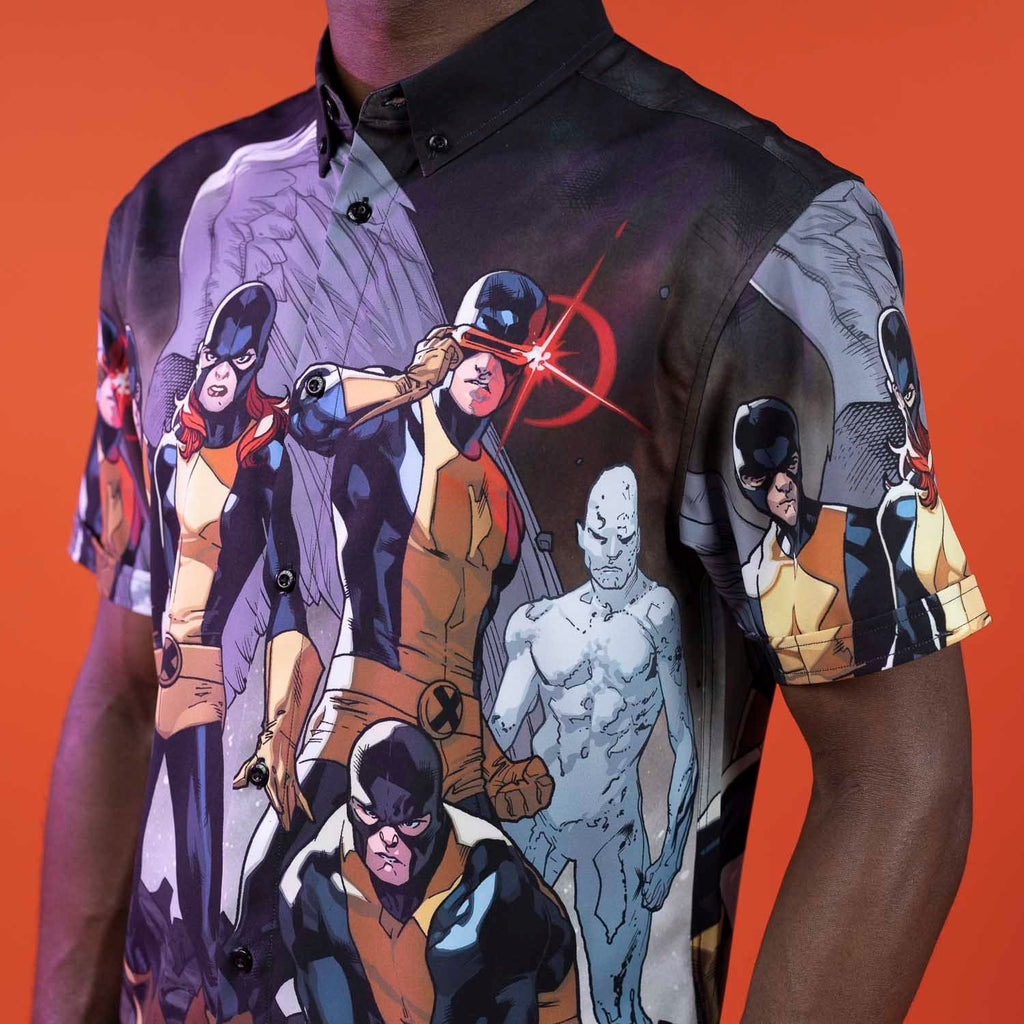 RSVLTS Xavier’s Shortlist KUNUFLEX Short Sleeve Shirt in Black — detail 4