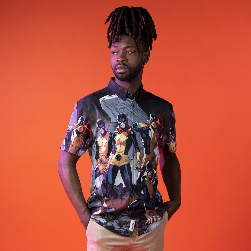 RSVLTS Xavier’s Shortlist KUNUFLEX Short Sleeve Shirt in Black — detail 2