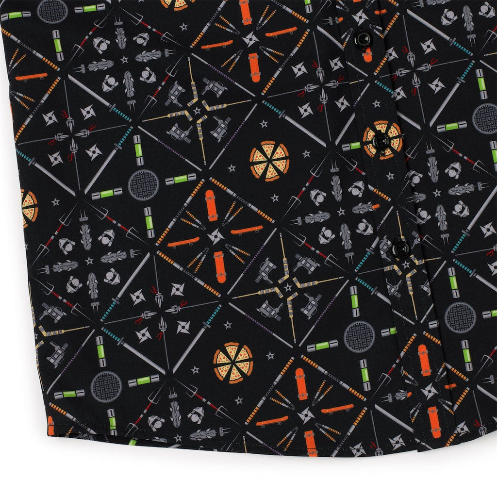 RSVLTS Splinter's Couch Youth KUNUFLEX Short Sleeve Shirt in Black — detail 5