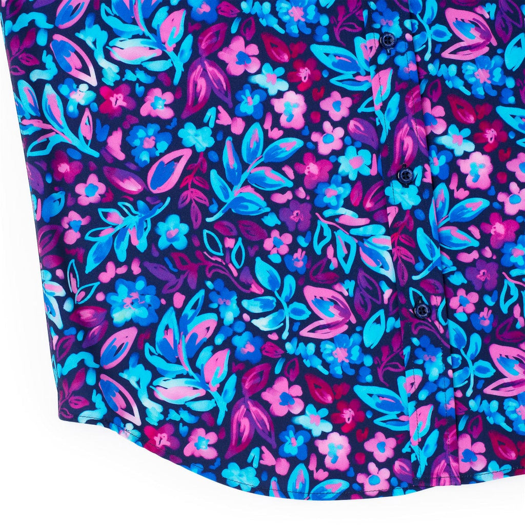 RSVLTS Tropiglow KUNUFLEX Short Sleeve Shirt in Blue — detail 7