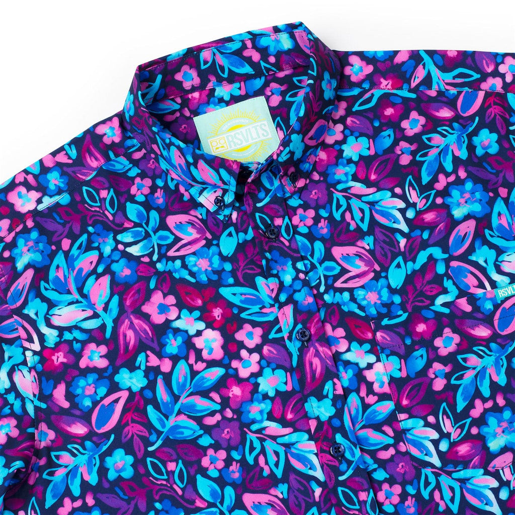 RSVLTS Tropiglow KUNUFLEX Short Sleeve Shirt in Blue — detail 8