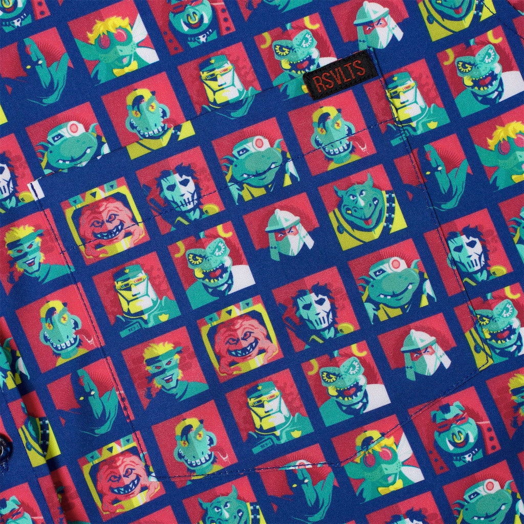 RSVLTS Dimension X-cellent KUNUFLEX Short Sleeve Shirt in Blue — detail 9