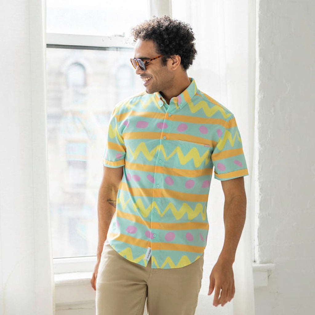 RSVLTS Egg KUNUFLEX Short Sleeve Shirt in Green — detail 2