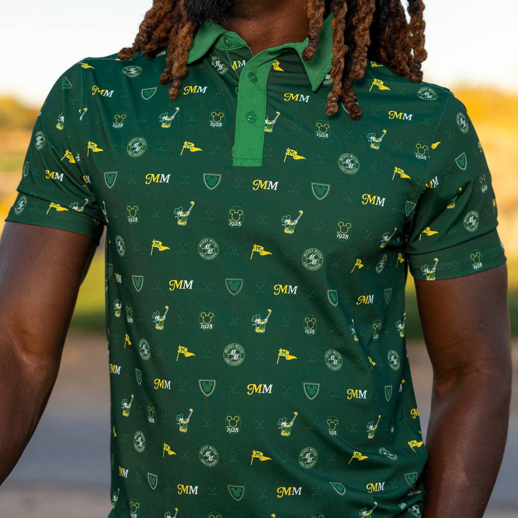 RSVLTS Mickey Mouse Country Club All-Day Polo in Green — detail 6