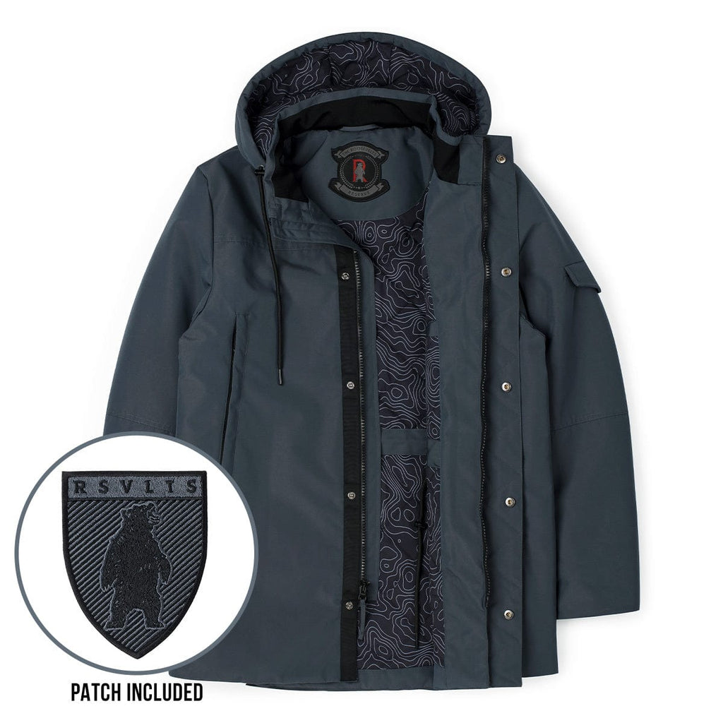 RSVLTS Slate Parka in Gray — front view