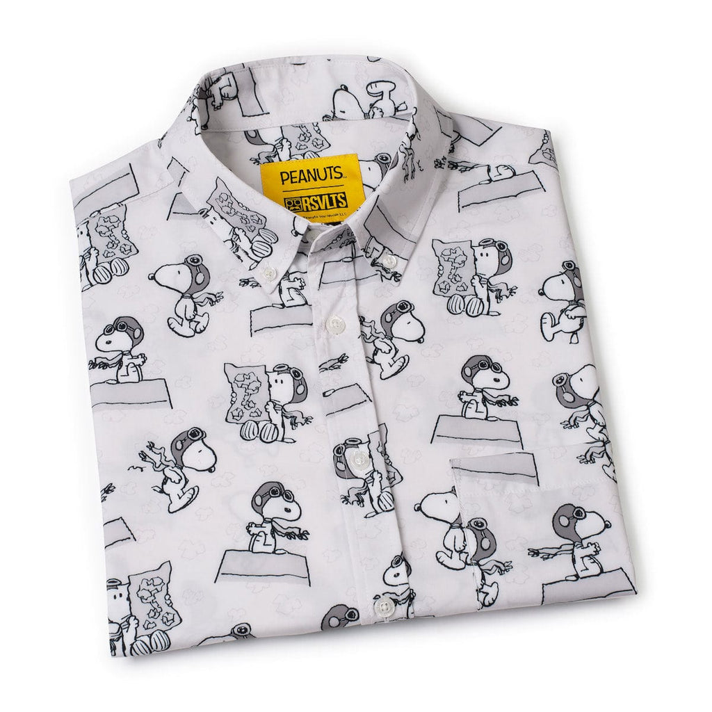 RSVLTS The Flying Ace KUNUFLEX Short Sleeve Shirt in Gray — detail 12
