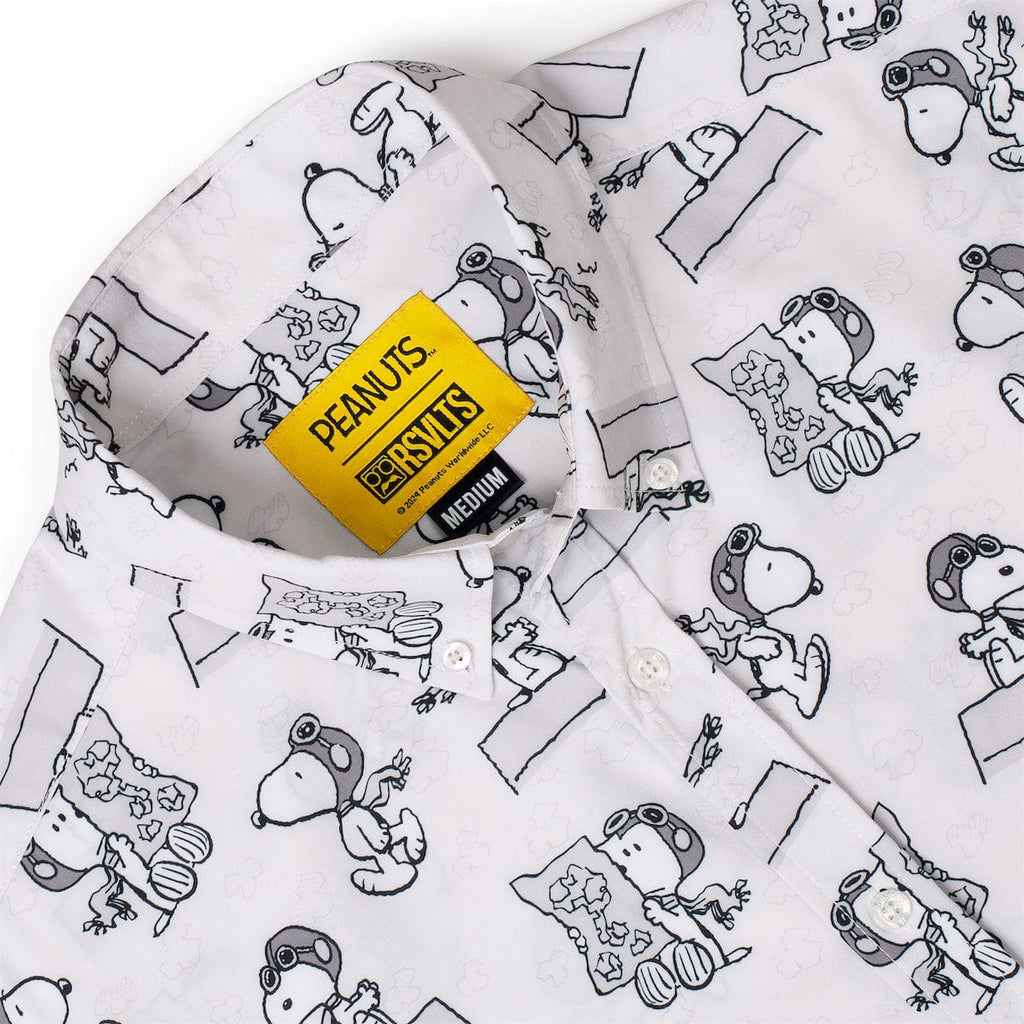 RSVLTS The Flying Ace KUNUFLEX Short Sleeve Shirt in Gray — detail 10