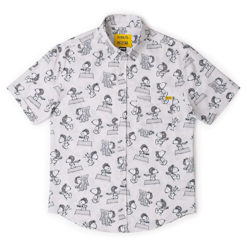 RSVLTS The Flying Ace KUNUFLEX Short Sleeve Shirt in Gray — detail 9