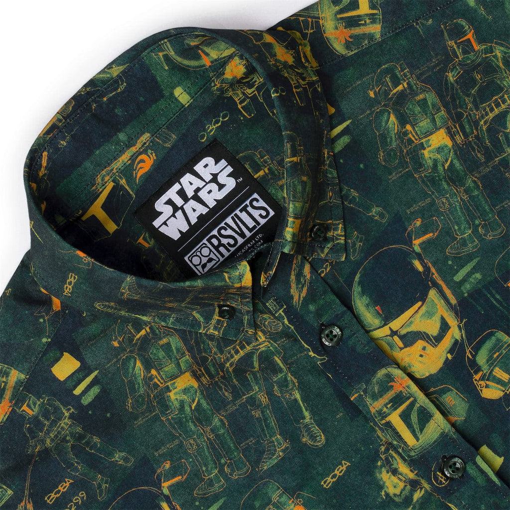 RSVLTS Building a Bounty Hunter KUNUFLEX Short Sleeve Shirt in Green — detail 8