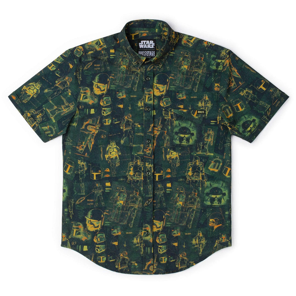 RSVLTS Building a Bounty Hunter KUNUFLEX Short Sleeve Shirt in Green — detail 7