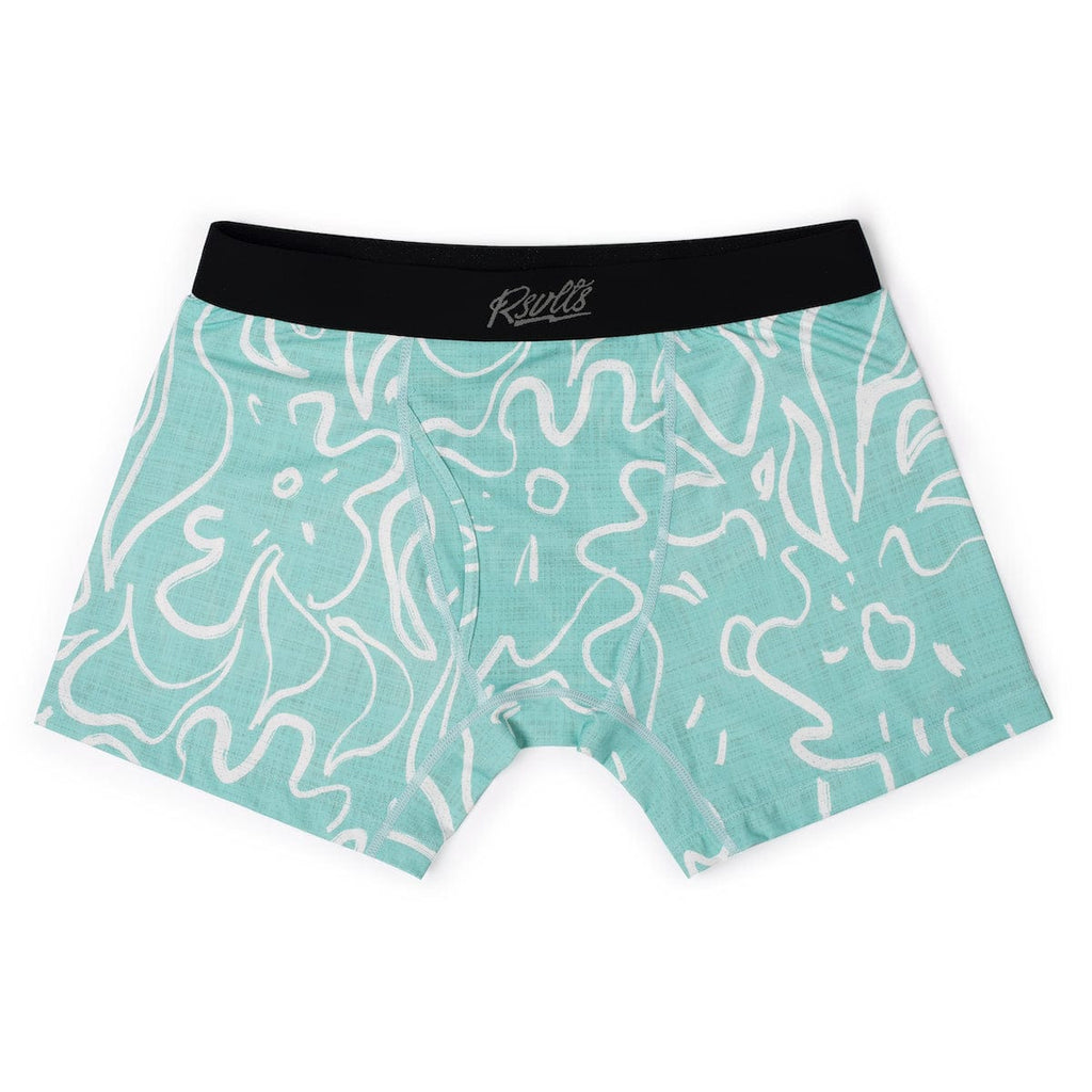 RSVLTS Freehand Floral Single-Pack Boxer Briefs in Blue — detail 2