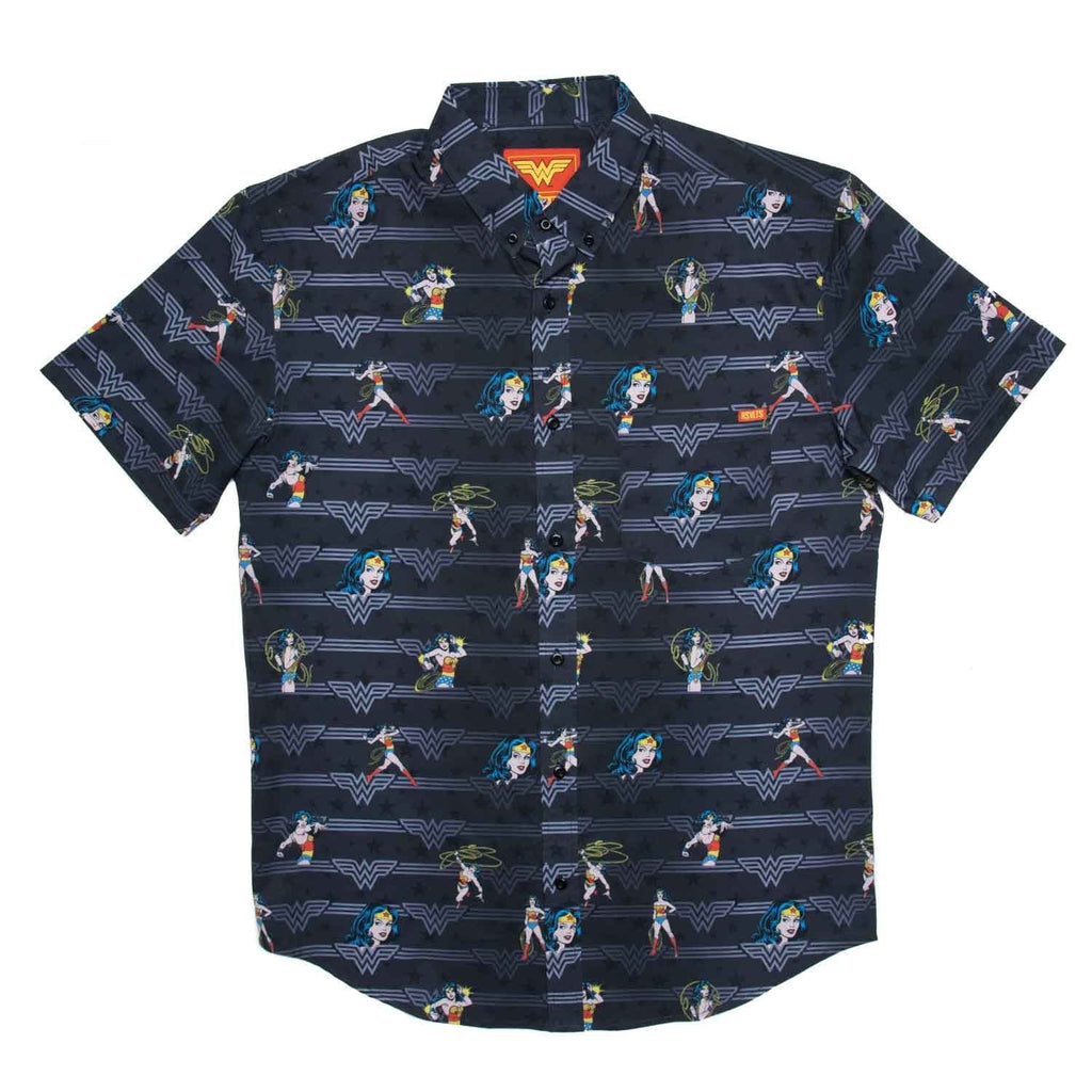 RSVLTS Legacy of Wonder KUNUFLEX Short Sleeve Shirt in Black — detail 2
