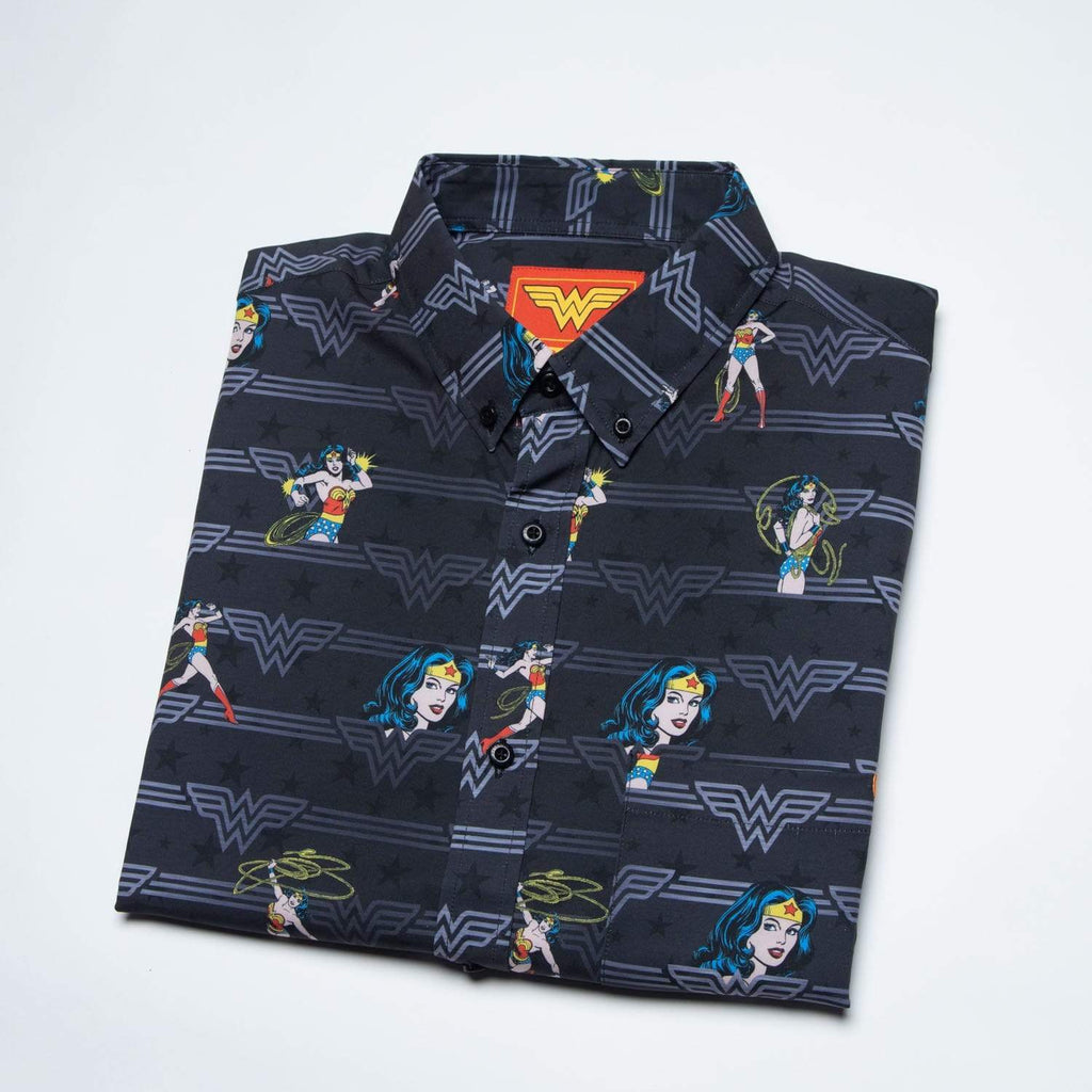 RSVLTS Legacy of Wonder KUNUFLEX Short Sleeve Shirt in Black — detail 5