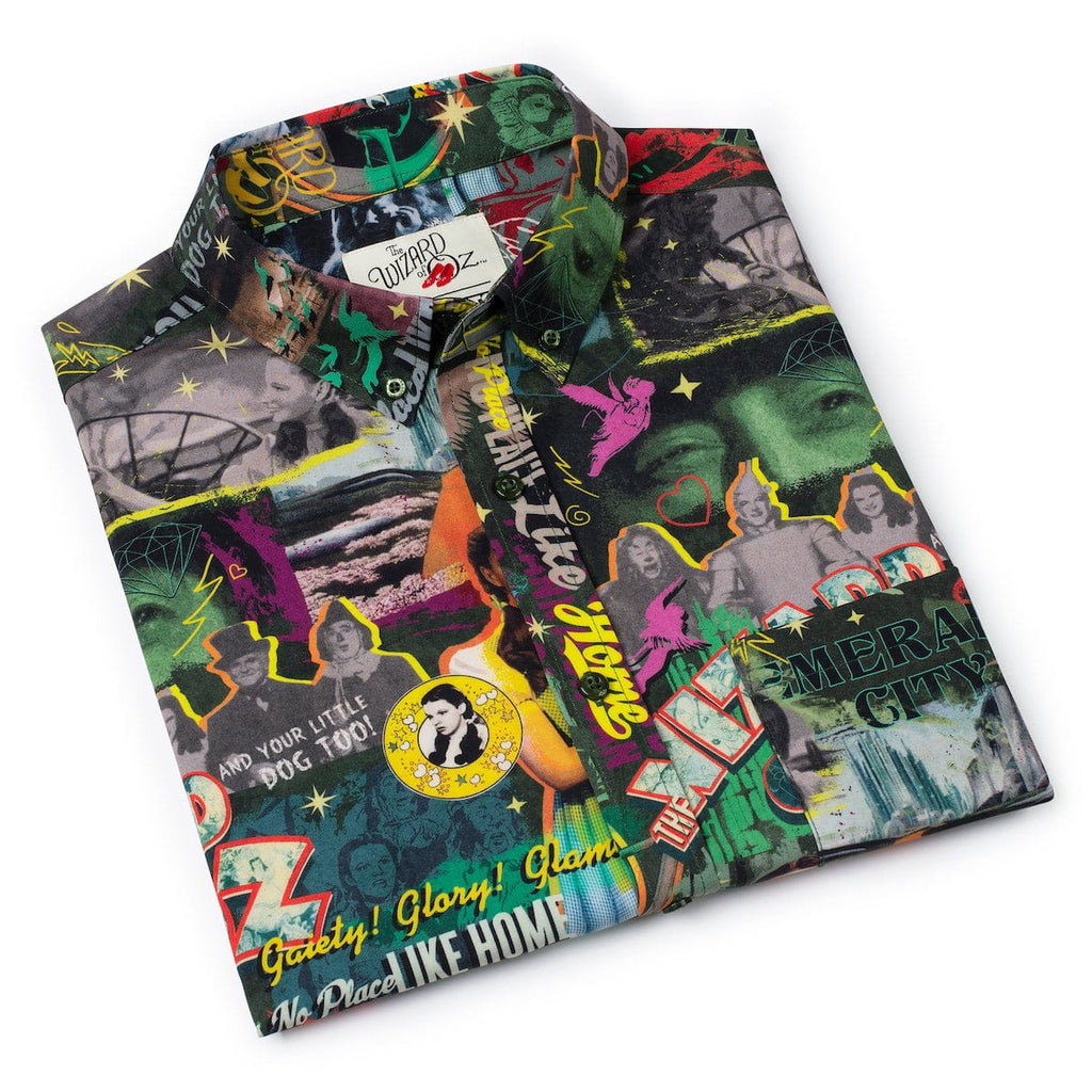 RSVLTS Oh My Oz! KUNUFLEX Short Sleeve Shirt in Black — detail 13