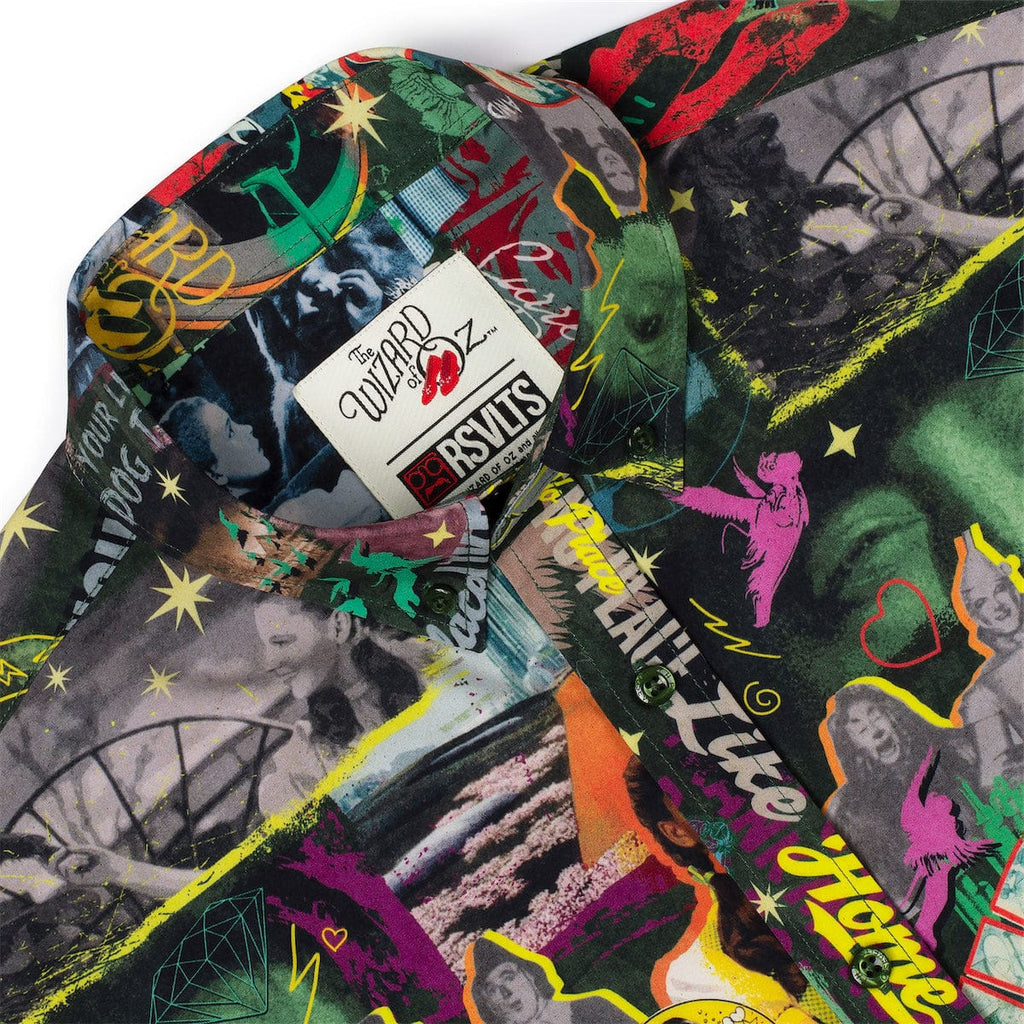 RSVLTS Oh My Oz! KUNUFLEX Short Sleeve Shirt in Black — detail 11