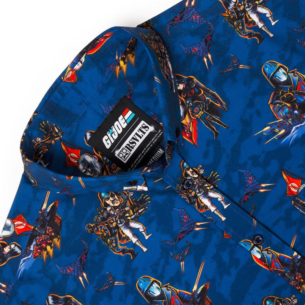 RSVLTS Tips of the Fangs KUNUFLEX Short Sleeve Shirt in Blue — detail 10