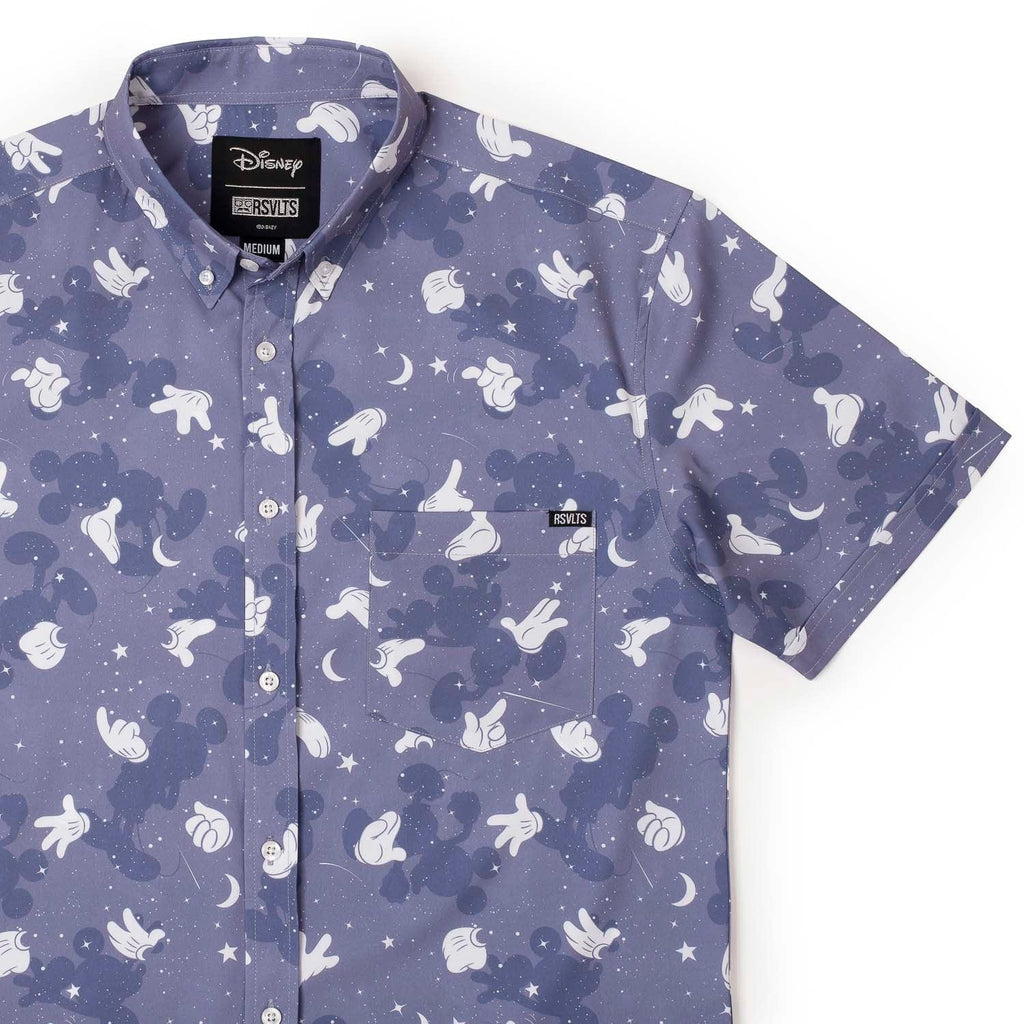 RSVLTS Hiya, Pal! KUNUFLEX Short Sleeve Shirt in Black — detail 3
