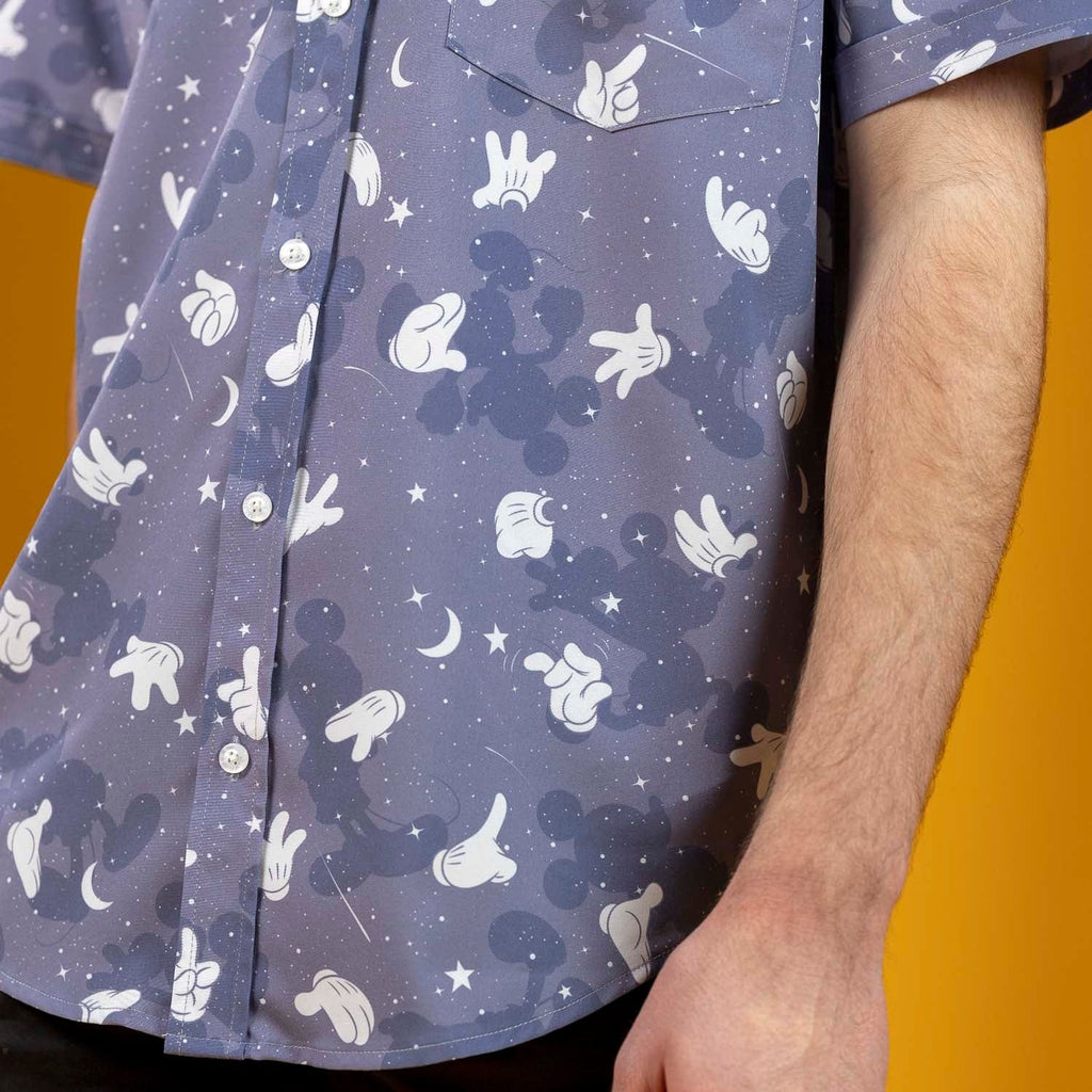 RSVLTS Hiya, Pal! KUNUFLEX Short Sleeve Shirt in Black — detail 7