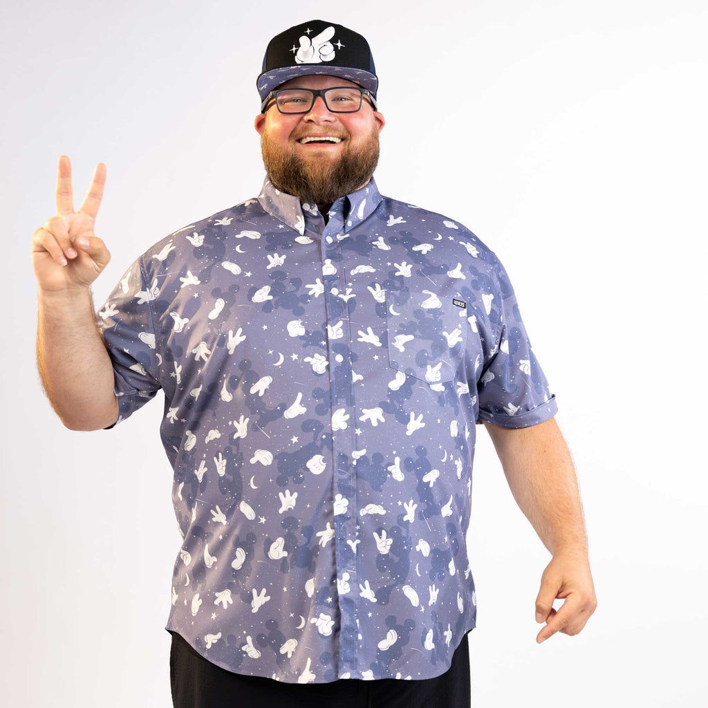 RSVLTS Hiya, Pal! KUNUFLEX Short Sleeve Shirt in Black — detail 11
