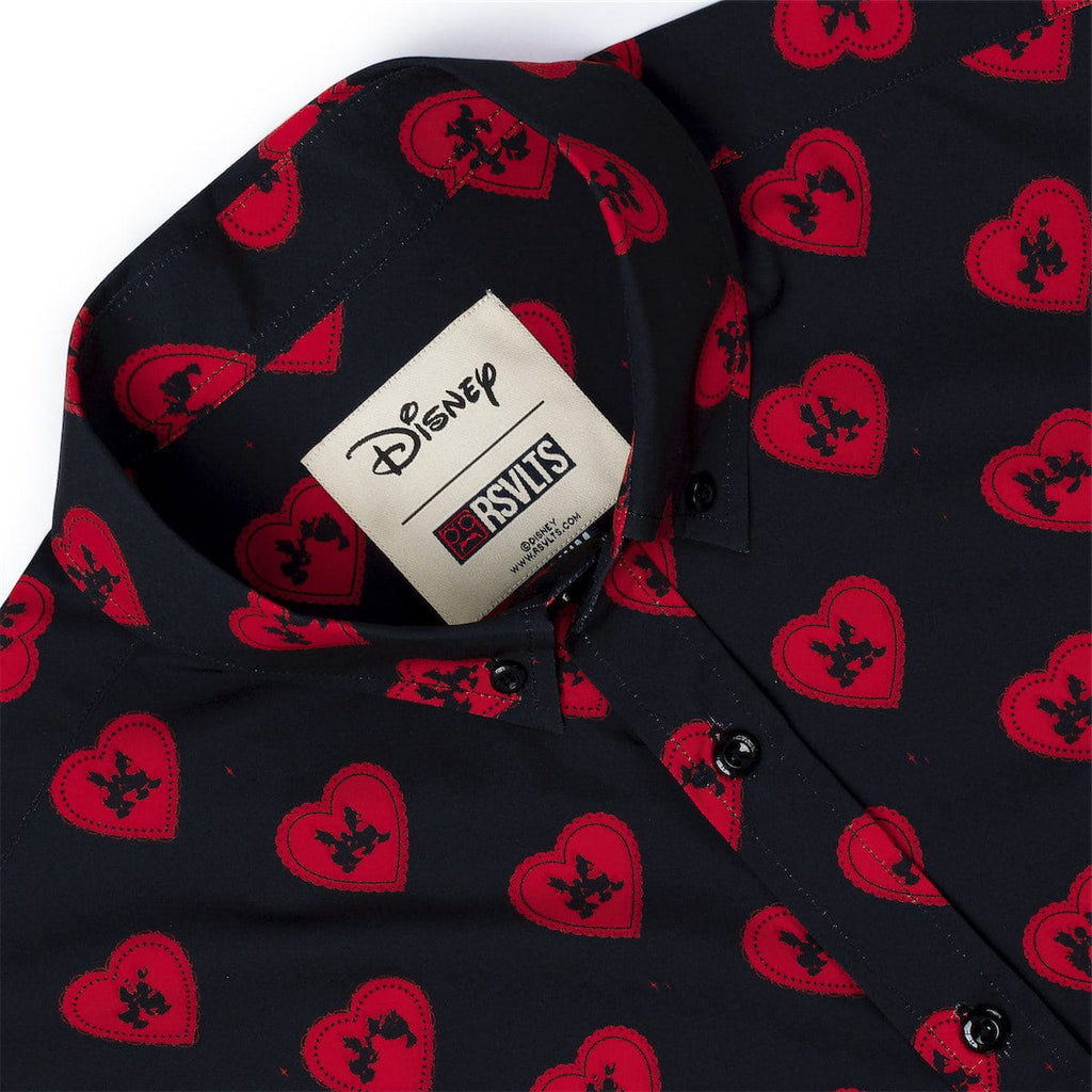 RSVLTS Lovebirds KUNUFLEX Short Sleeve Shirt in Black — detail 5