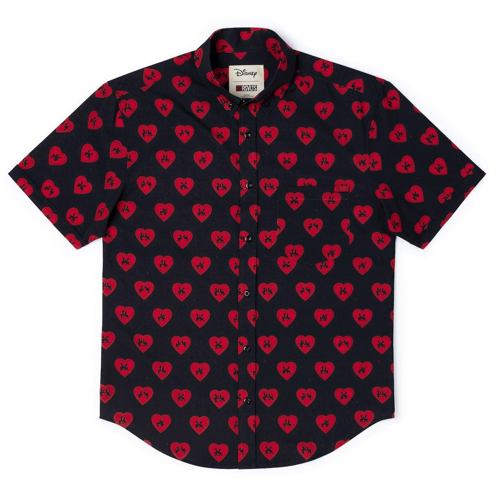 RSVLTS Lovebirds KUNUFLEX Short Sleeve Shirt in Black — detail 4