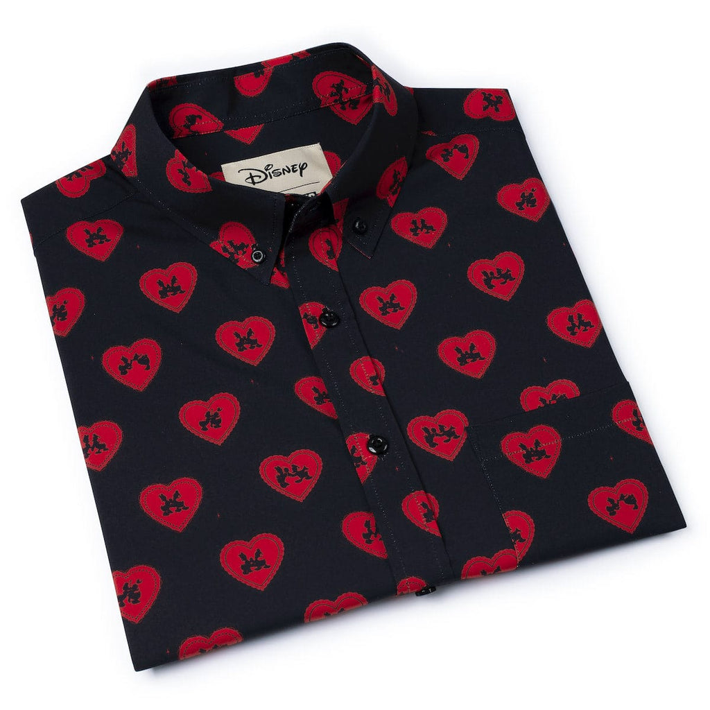 RSVLTS Lovebirds KUNUFLEX Short Sleeve Shirt in Black — detail 7