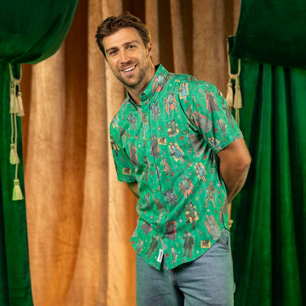 RSVLTS Off to See the Wizard KUNUFLEX Short Sleeve Shirt in Green — detail 4