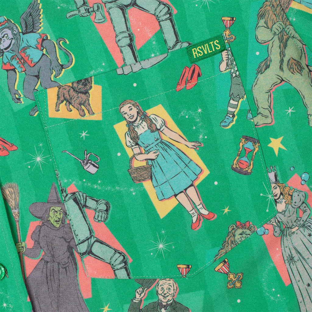 RSVLTS Off to See the Wizard KUNUFLEX Short Sleeve Shirt in Green — detail 5