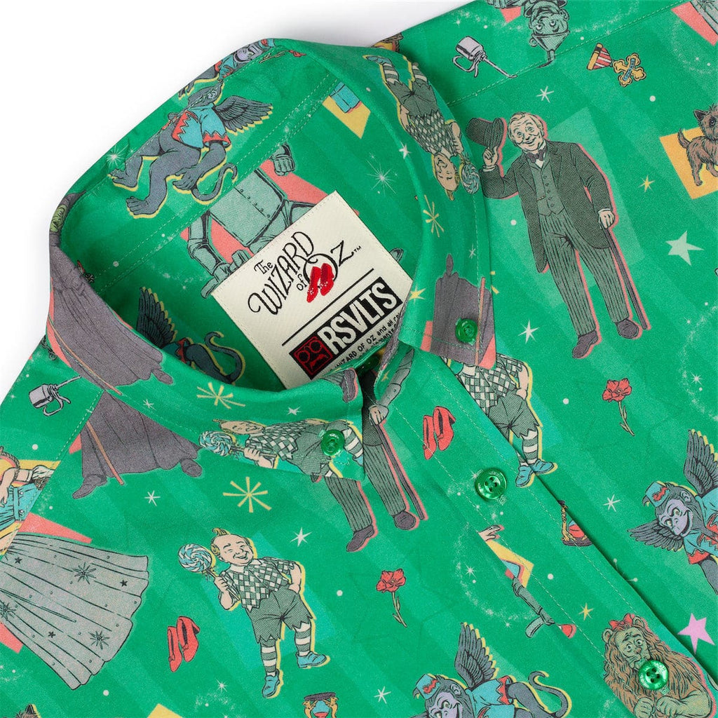 RSVLTS Off to See the Wizard KUNUFLEX Short Sleeve Shirt in Green — detail 8