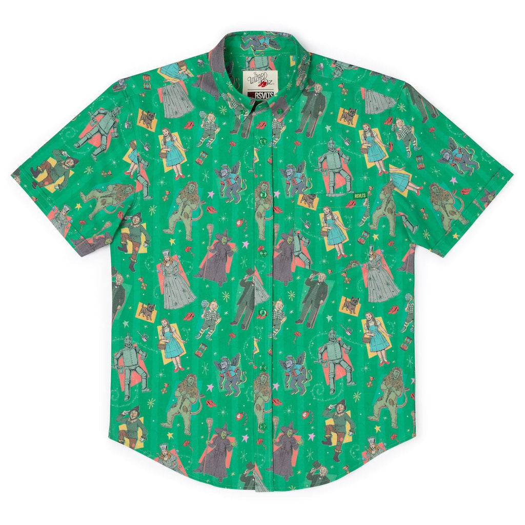 RSVLTS Off to See the Wizard KUNUFLEX Short Sleeve Shirt in Green — detail 7