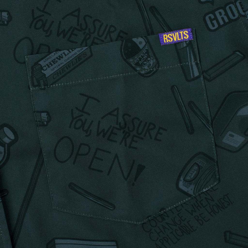 RSVLTS Quick Stop KUNUFLEX Short Sleeve Shirt in Black — detail 4