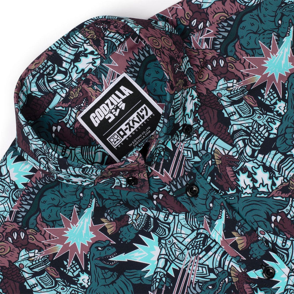 RSVLTS Monsters and Mecha KUNUFLEX Short Sleeve Shirt in Brown — detail 8