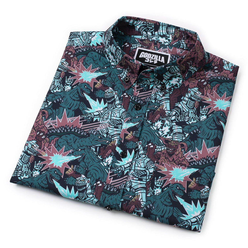 RSVLTS Monsters and Mecha KUNUFLEX Short Sleeve Shirt in Brown — detail 10