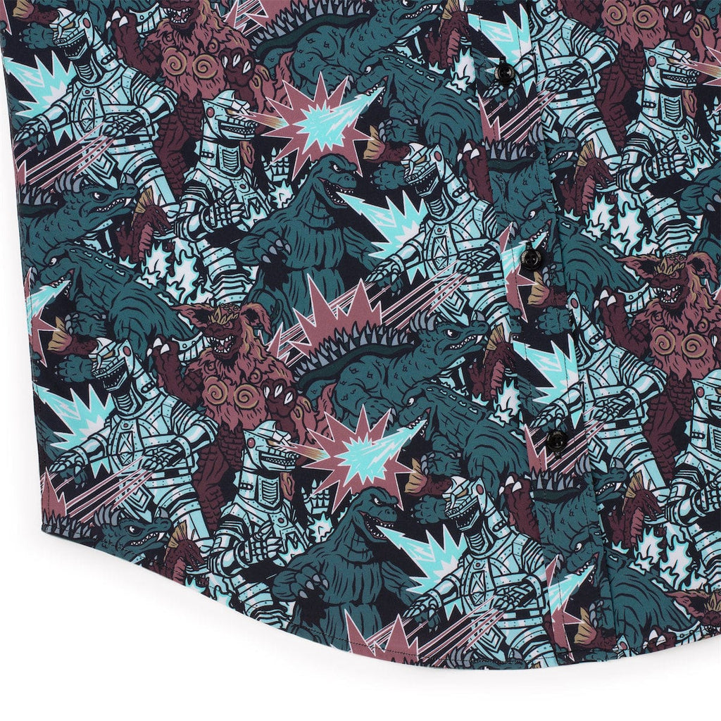 RSVLTS Monsters and Mecha KUNUFLEX Short Sleeve Shirt in Brown — detail 9