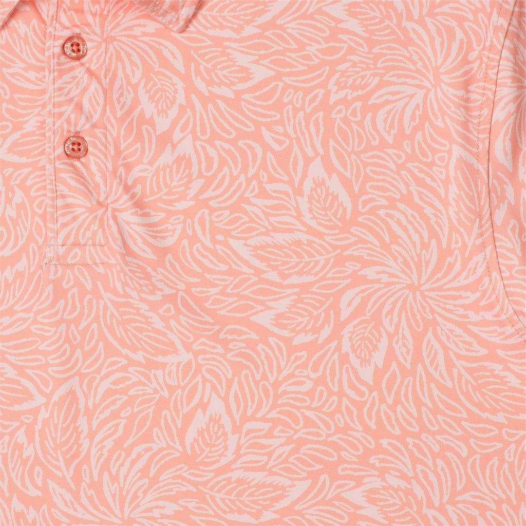 RSVLTS Coral Leaf All-Day Polo in Orange — detail 4