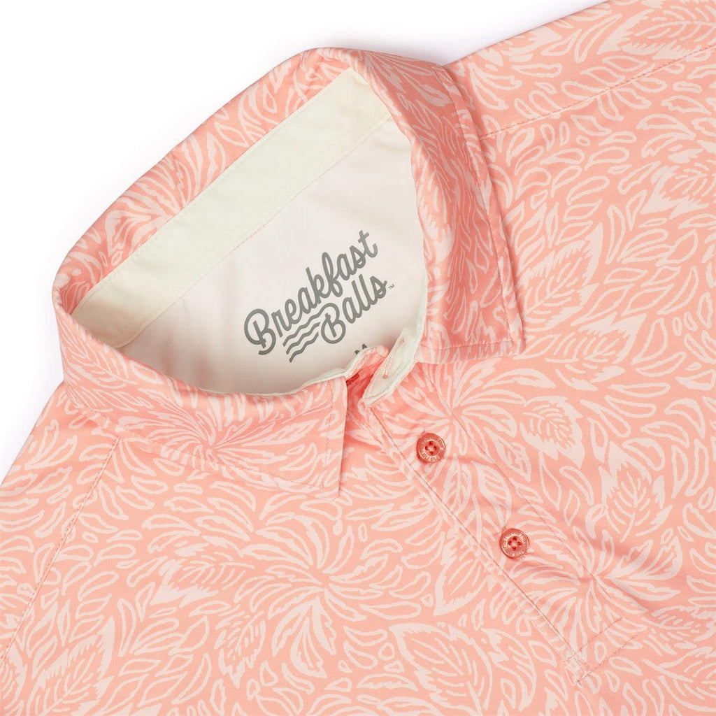 RSVLTS Coral Leaf All-Day Polo in Orange — detail 7