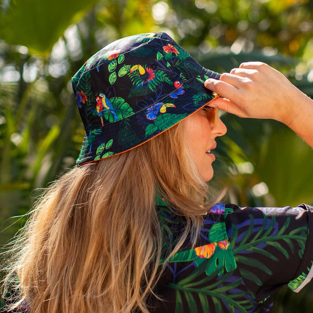 RSVLTS Two Tickets to Parrotise Bucket Hat in Black — detail 5