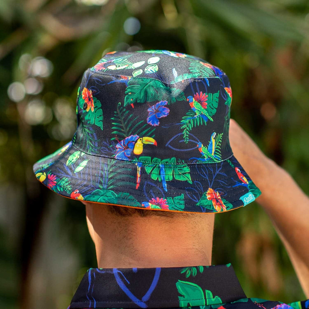 RSVLTS Two Tickets to Parrotise Bucket Hat in Black — detail 3