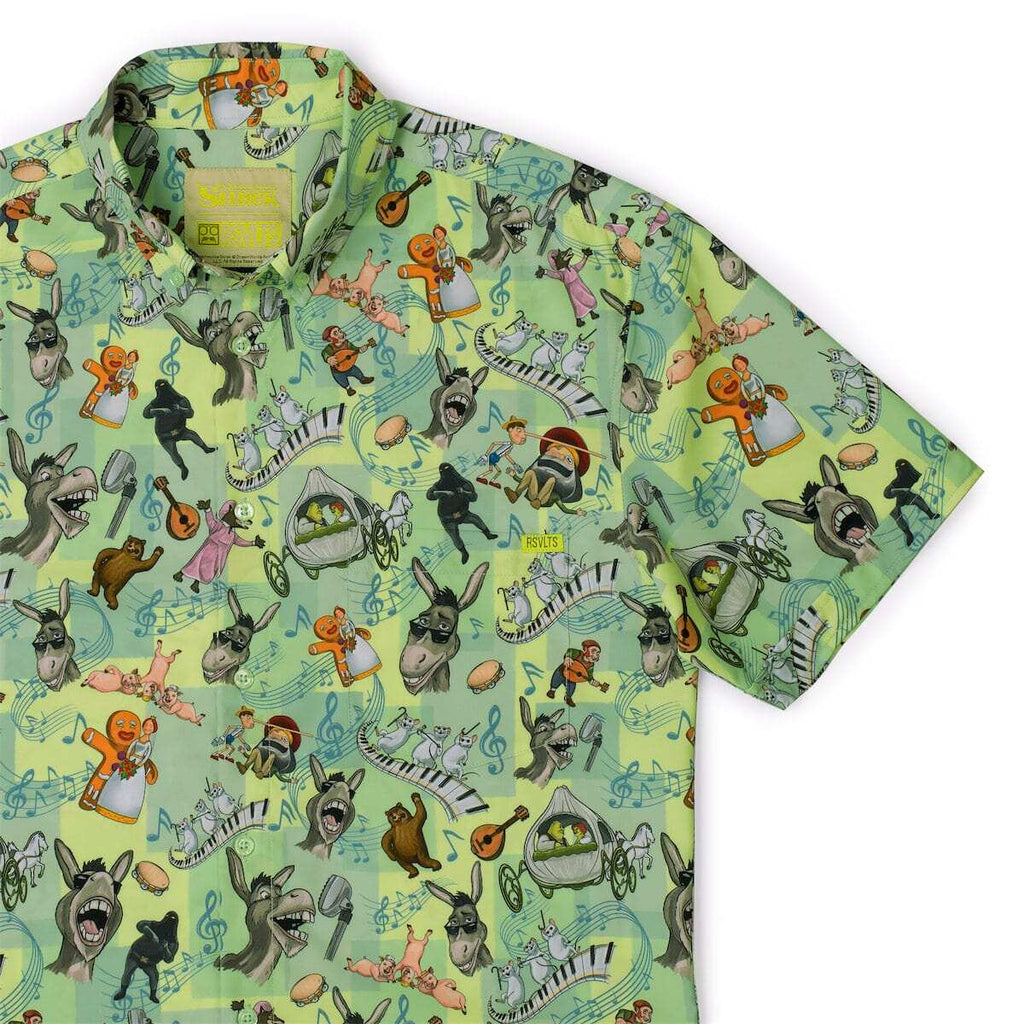 RSVLTS Duloc and Roll KUNUFLEX Short Sleeve Shirt in Green — detail 8