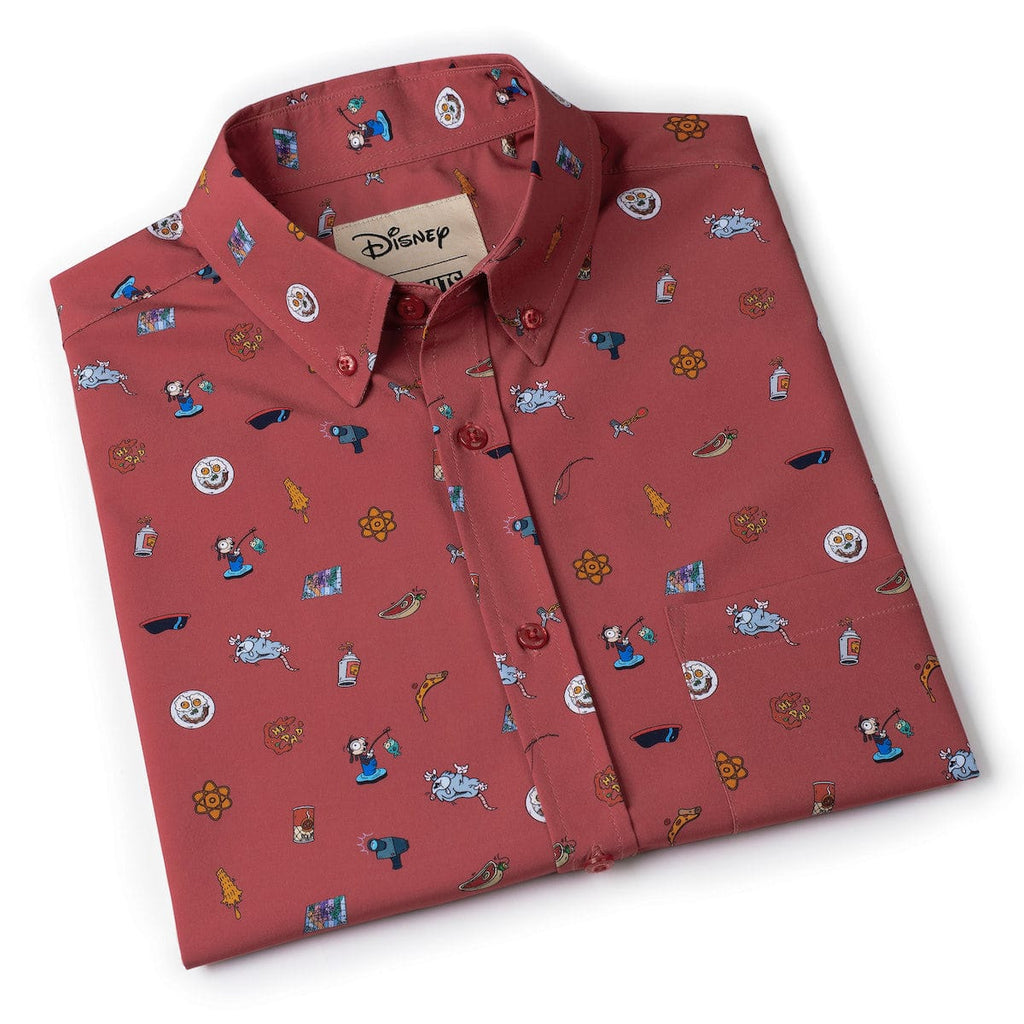 RSVLTS Road Trip Trinkets KUNUFLEX Short Sleeve Shirt in Red — detail 14