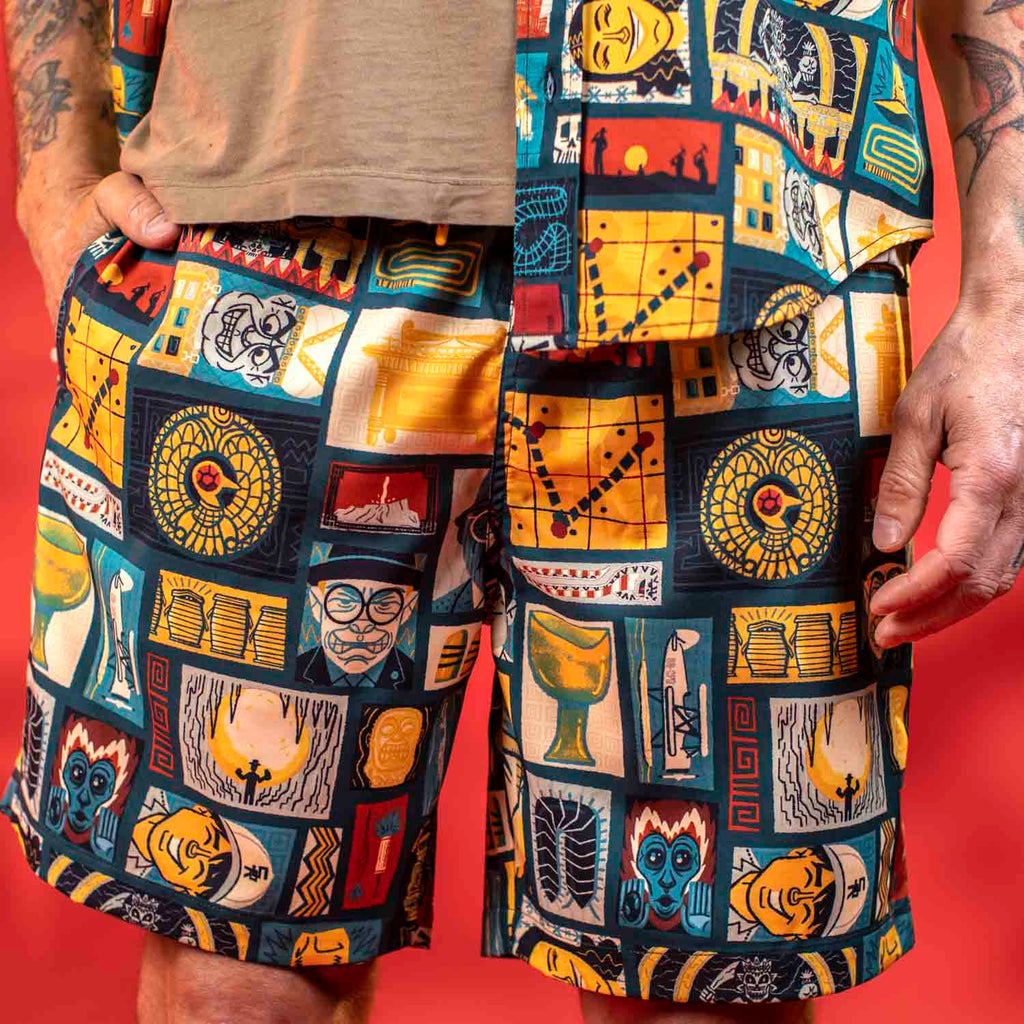 RSVLTS Tikiana Jones Hybrid Shorts in Multicolor — detail 2