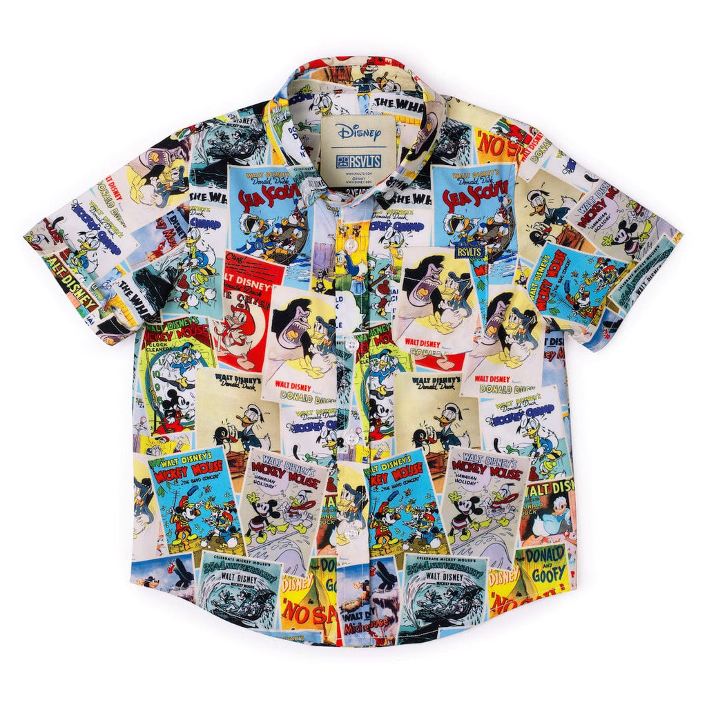 RSVLTS Big Screen Billing Preschool KUNUFLEX Short Sleeve Shirt in Multicolor — front view