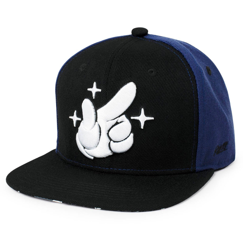 RSVLTS This Way, Pals! Snapback Hat in Black — front view