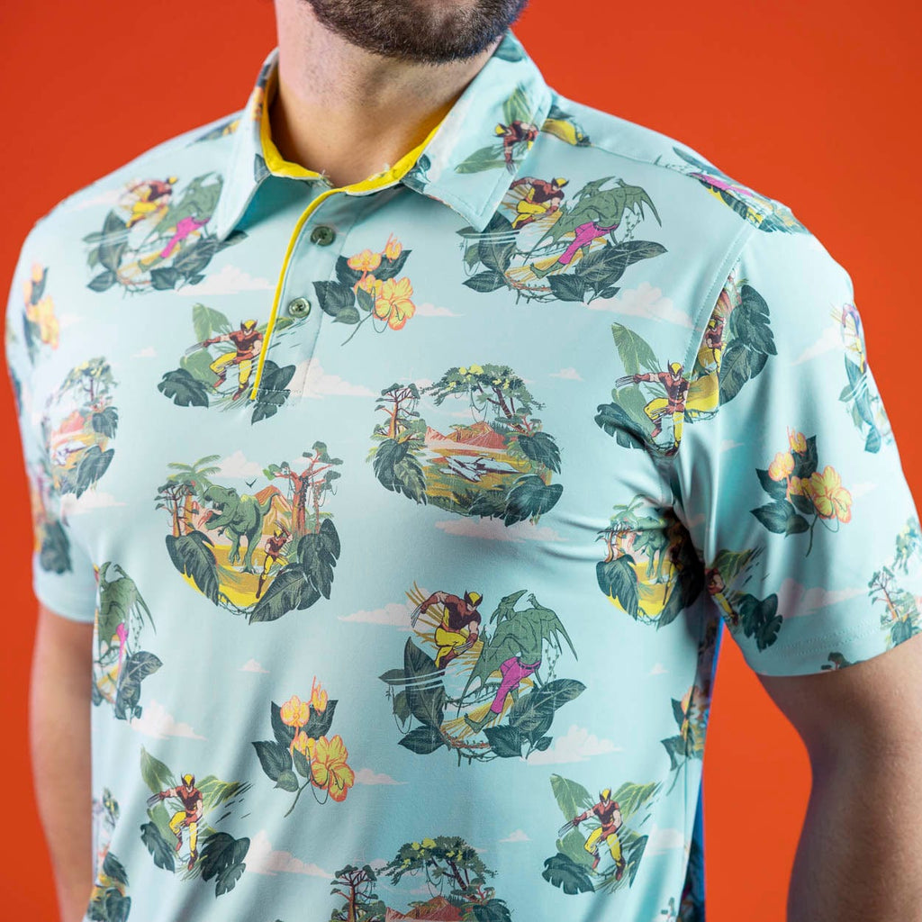 RSVLTS Savage Land All-Day Polo in Blue — front view