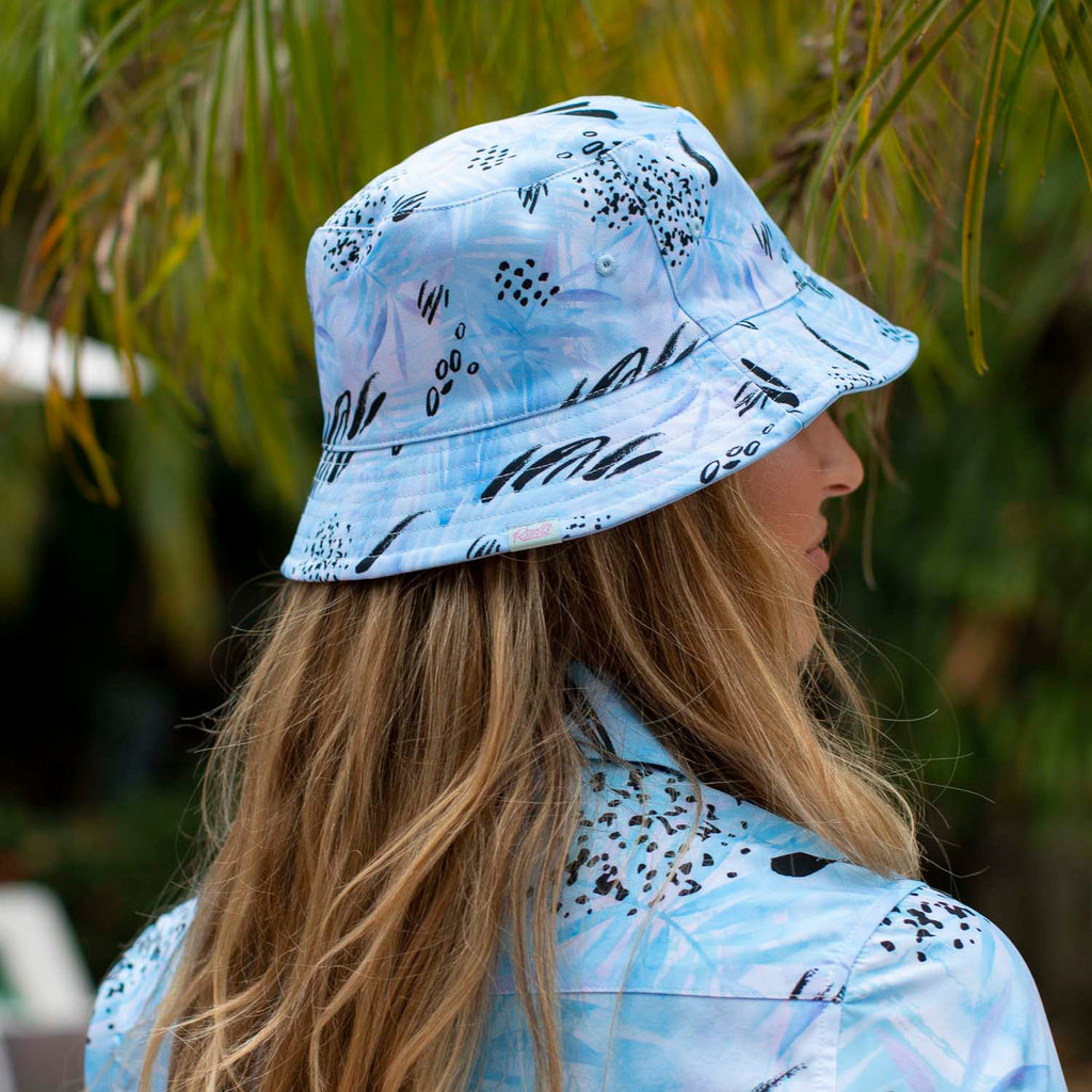 RSVLTS Blueberry Bomb Blast Bucket Hat in Blue — detail 3
