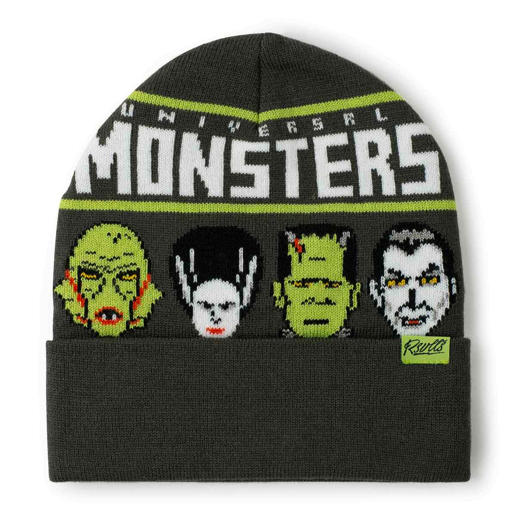 RSVLTS The Frightening Four Tri-Blend Beanie in Black — front view