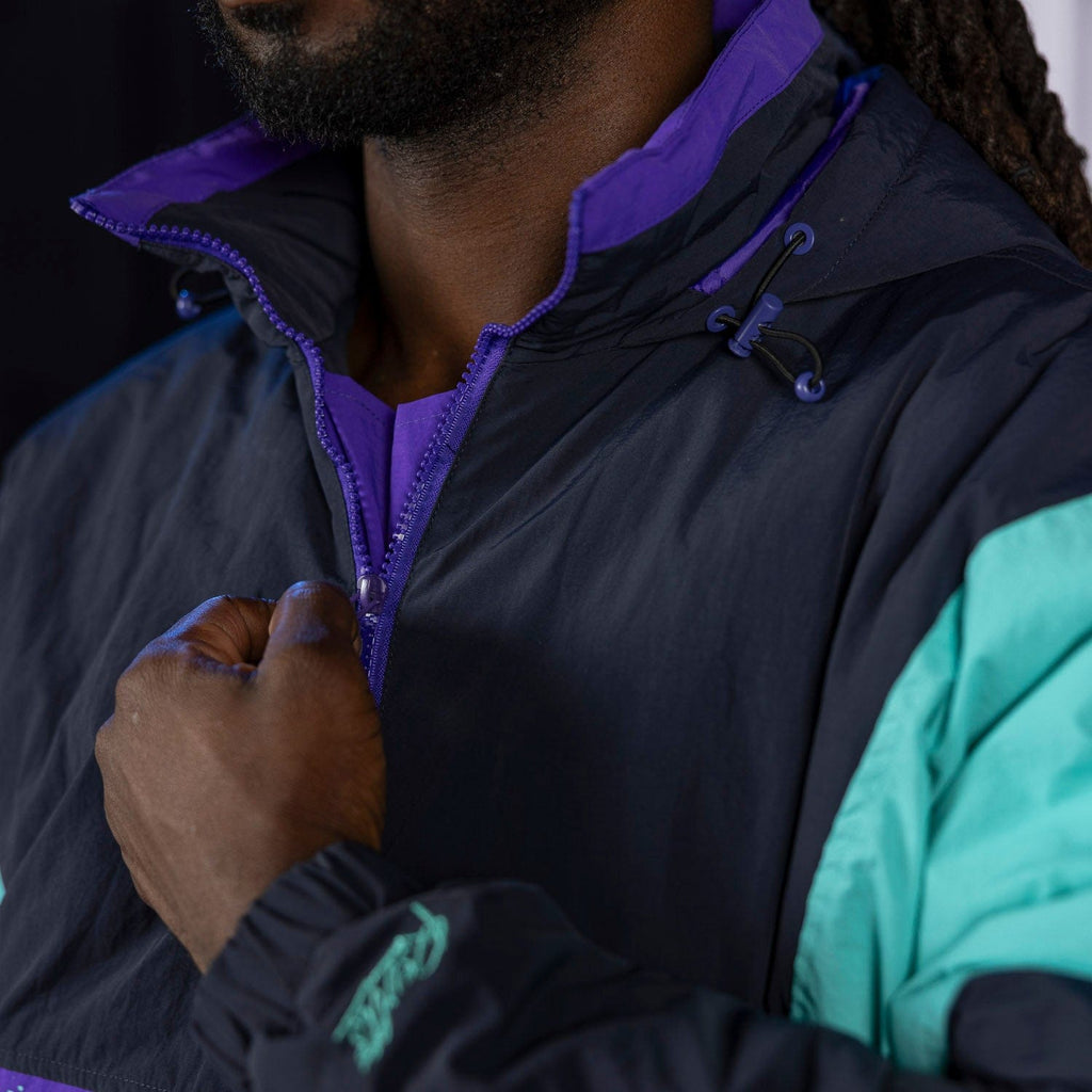 RSVLTS Throwback Boba Anorak Pullover Jacket in Black — detail 8